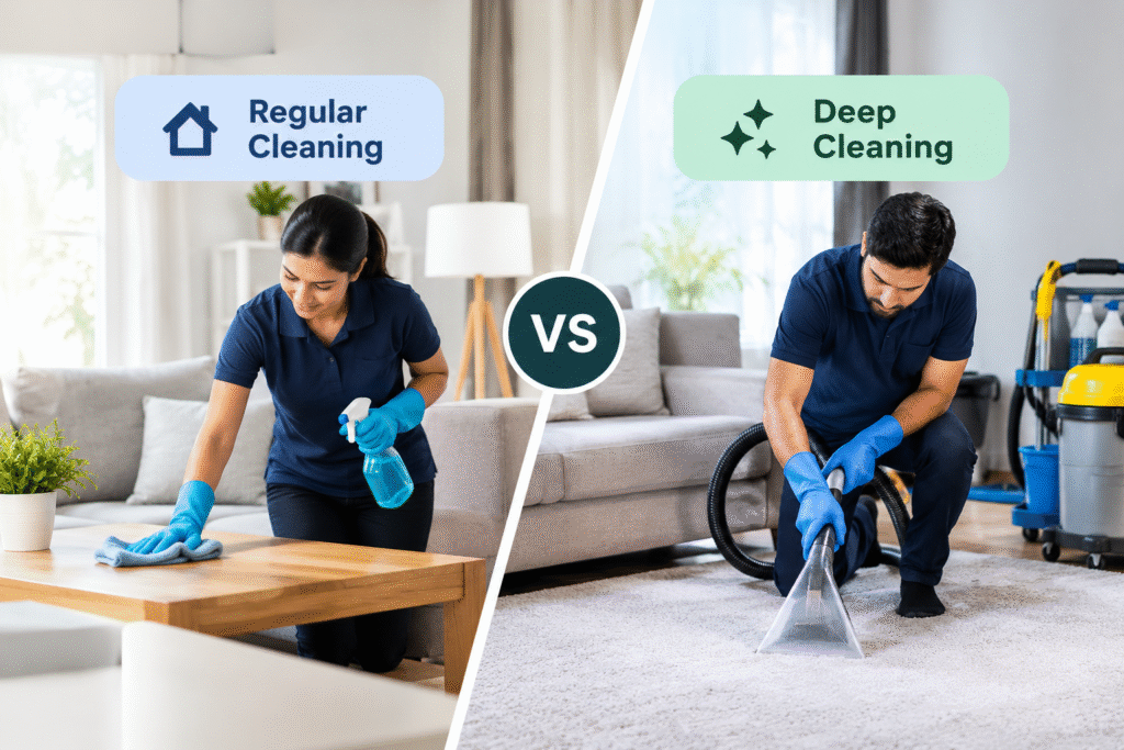 Deep Cleaning vs Regular Cleaning