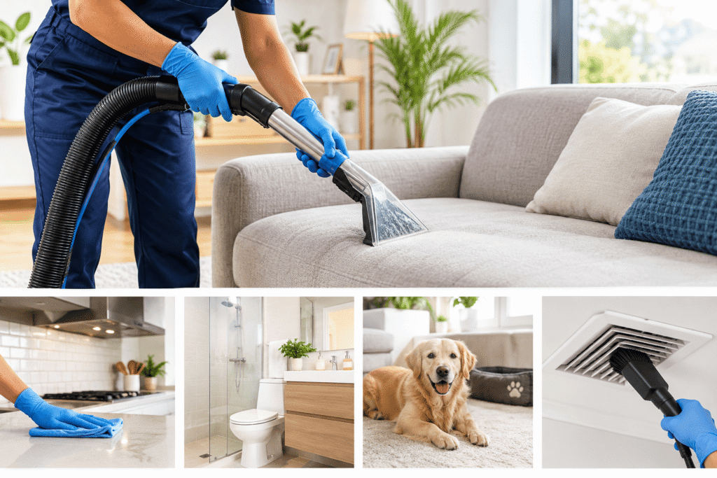 Professional home cleaning to remove persistent household odours.